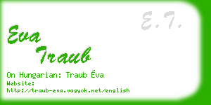 eva traub business card